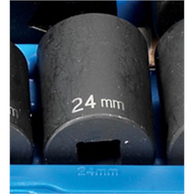 GRE2124M image(0) - Grey Pneumatic 1/2" Drive x 24mm Standard - 12 Point Socket