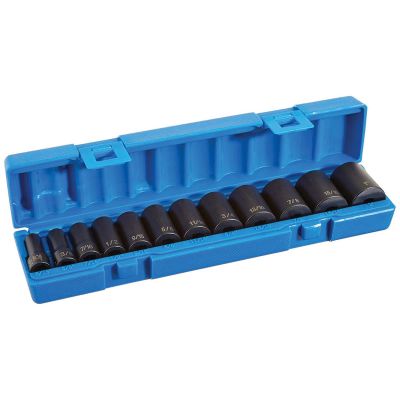 GRE1213SD image(0) - Grey Pneumatic 3/8" Drive 12 Piece Semi-Deep Standard Set