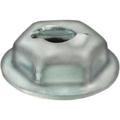 AVCAP3403 image(0) - AUVECO AP3403 Hex Washer Thread Cutting Nut, 1/8 in Stud x 5/16 in Across Flats, Zinc