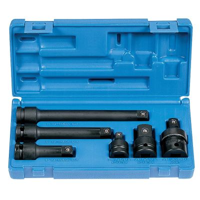 GRE2200 image(0) - Grey Pneumatic 1/2" Drive 6 Piece Adapter/Extension Set