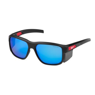 MLW48-73-2511 image(0) - Milwaukee Tool Polarized Full Frame Safety Glasses with Removable Side Shields &hyphen; Blue Mirrored Dual Coat Lenses