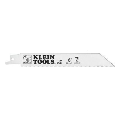 KLE31727 image(0) - Klein Tools Reciprocating Saw Blades, 14 TPI, 6-Inch, 5-Pack