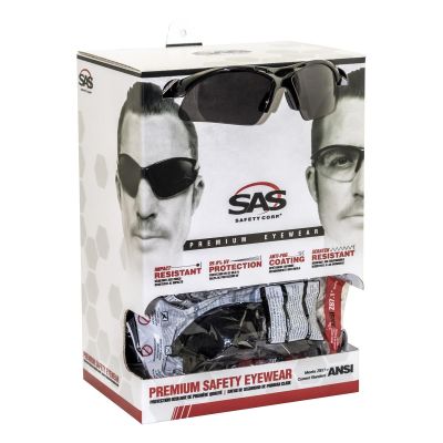SAS540-0201 image(0) - SAS Safety Diamondbacks Safety Eyewear - Dispenser - Black/Gray