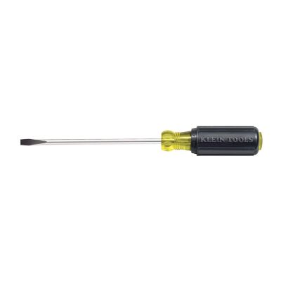 KLE605-4 image(0) - Klein Tools Screwdriver Cushn-Grip Cabinet Tip 1/4"x4"