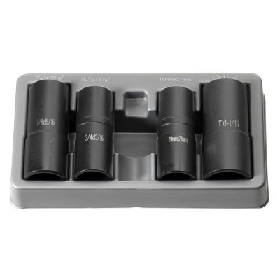 GRE1504FW image(0) - Grey Pneumatic 1/2" Drive 4 Piece "Flip" Socket Set