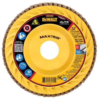 DWTDWA8280CTR image(0) - DEWALT Xp Ceramic Maxtrim Trimmable Flap Disc