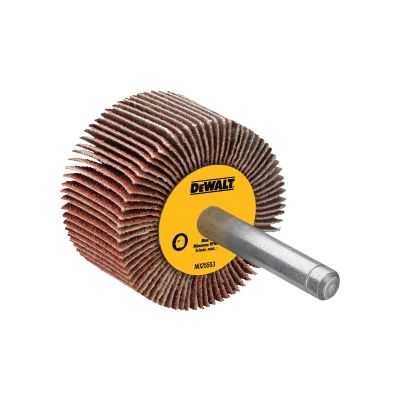 DWTDAFE1H1210 image(0) - DEWALT Flap Wheel, 3-Inch X 1-Inch X 1/4-Inch Hp, 120-Grit