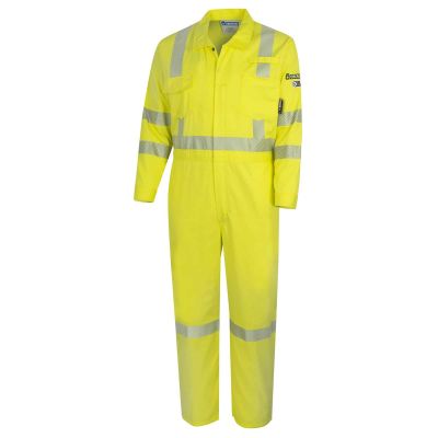 OBRZFE106-3XL image(0) - OBERON Coveralls - Hi-Vis FR/Arc-Rated 7.5 oz  88/12 - Hi-Vis Yellow - Size: 3XL