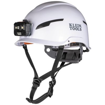 KLE60517 image(0) - Klein Tools Safety Helmet, Premium KARBN&trade; Pattern, Vented, Class C, Headlamp