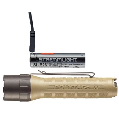 STL88615 image(0) - Streamlight PolyTac X USB - Includes SL-B26 Battery Pack - Box - Coyote