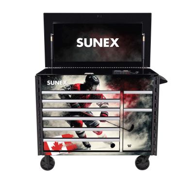 SUN8065PCBKHKY1 image(0) - SUNEX 50 Inch 7 Drawer Power Cart - Hockey
