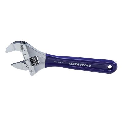 KLED86936 image(0) - Klein Tools Slim-Jaw Adjustable Wrench, 8-Inch