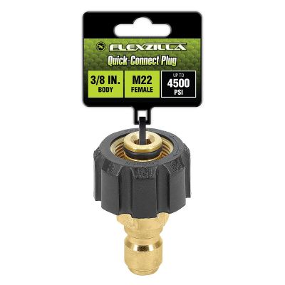 LEGPW3490 image(0) - Flexzilla Quick-Connect Plug, 3/8" Body x M22 Female, Steel