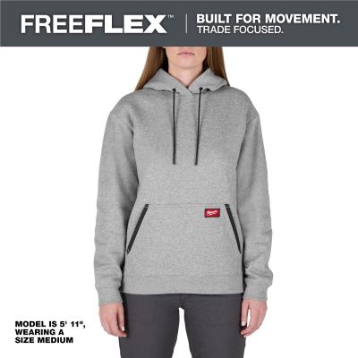 MLWF251G-M image(0) - Milwaukee Tool Women's FREEFLEX Pullover Hoodie- Gray - M