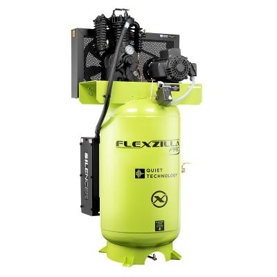 LEGFS05V080I1 image(0) - Legacy Manufacturing Flexzilla&reg; Pro Piston Air Compressor with Silencer&trade;, 1-Phase, Stationary, 5 HP, 80 Gallon, 2-Stage, Vertical, ZillaGreen&trade;