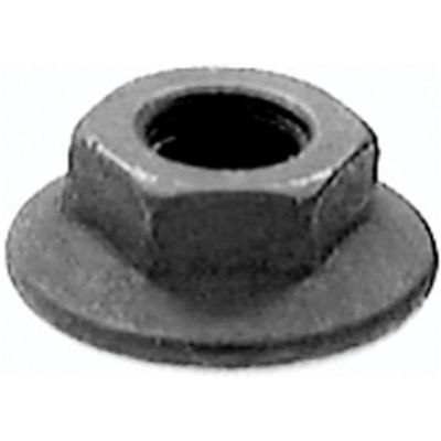 AVC14855 image(0) - AUVECO 14855 Spin Lock Nut with Serration, M6 x 1 mm Screw x 17 mm OD, Case Hardened Steel, Black Phosphate