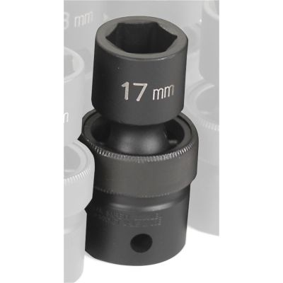 GRE2017UM image(0) - Grey Pneumatic 1/2" Drive x 17mm Standard Universal Socket