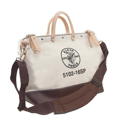 KLE510218SP image(0) - Klein Tools Deluxe Tool Bag, Canvas, 13 Pockets, 18-Inch