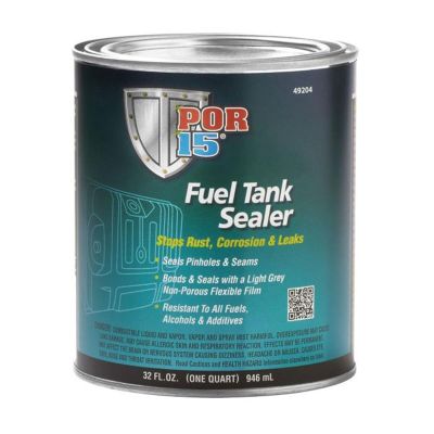 POI49204 image(0) - POR-15 INC 49204 Fuel Tank Sealer, 1 qt Can, Semi-Transparent Silver, 250 to 450 sq-ft/gal Coverage, 96 hr Curing