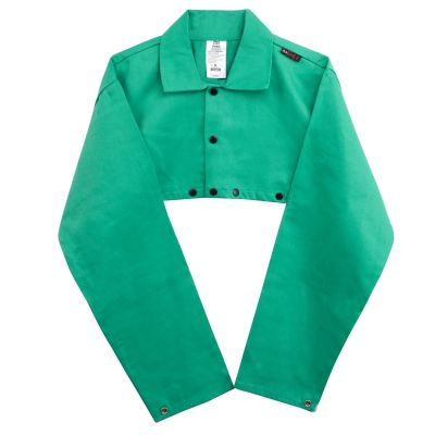 SRK14506 image(0) - Shark Welding Green Sateen Welder's Cape Sleeve - Large