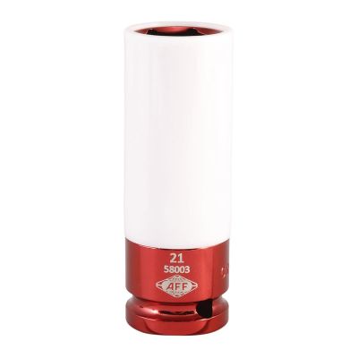 INT58003 image(0) - American Forge & Foundry Mag Wheel Protective Deep Impact Socket - 1/2" Drive - 21mm