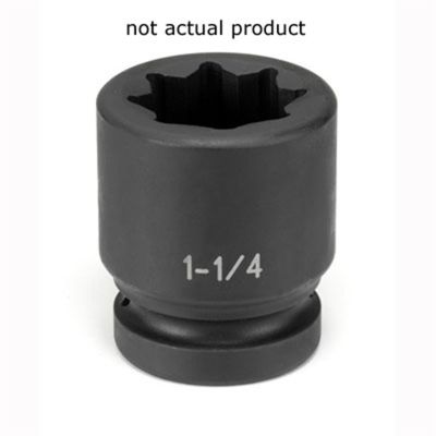 GRE4564S image(0) - Grey Pneumatic 1" Drive x 2" Standard - 8 Point Socket