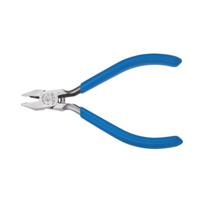 KLED2304C image(0) - Klein Tools Diagonal Cutting Pliers, Electronics Nickel Ribbon Wire Cutter, 4-Inch