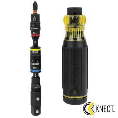 KLE32517HD image(0) - Klein Tools KNECT 17-in-1 Impact-Rated Hybrid Screwdriver / Nut Driver