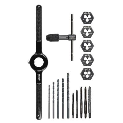 MLW49-22-5600 image(0) - Milwaukee Tool 17PC SAE Tap and Die Set