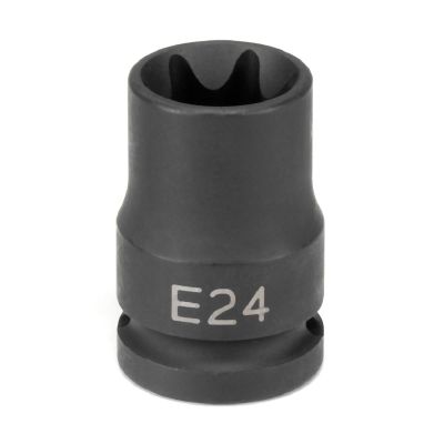 GRE2124ET image(0) - Grey Pneumatic 1/2" Drive x E24 External Star Impact Socket