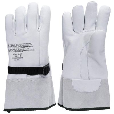 OBRLP-CB-12-9 image(0) - Oberon Gloves - Rubber Electrical Glove Leather Protectors - Class 1 & Class 2 - Size: Regular - 9