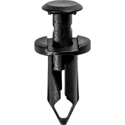 AVC17222 image(0) - AUVECO 17222 Push-Type with Closed End Retainer, 15 mm Dia Head x 20 mm L Stem x 8 mm Hole, Nylon, Black