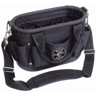 KLE58888 image(0) - Klein Tools 12 Pocket Tool Tote with Shoulder Strap