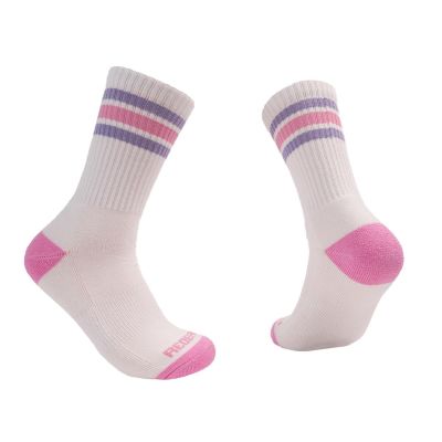 RDB1022 image(0) - Redback Boots USA Everyday Womens Crew White Stripe Lilac Pink