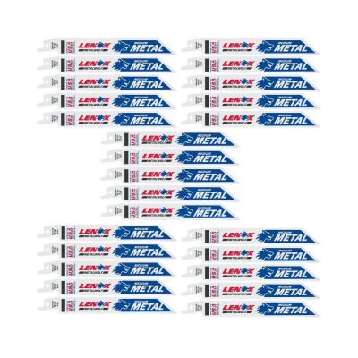 LEX20496B624R image(0) - Lenox Tools 6 Inch 24 TPI Metalwolf Wave Edge Reciprocating Saw Blades - 25 Pack