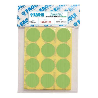 EAG192-15128 image(0) - Eagle Abrasives, Inc. KOVAX Tolecut 192-15128 Touch-Up Abrasive Disc, 1-3/8 in, 2000 Grit, Stickon (PSA) Attachment, Green