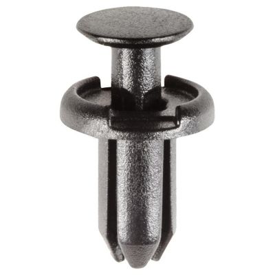 AVC22125 image(0) - AUVECO 22125 Push-Type Type 4 Front Bumper Retainer, 10 mm Dia Head x 10 mm L Stem x 5 mm Hole, Nylon, Black
