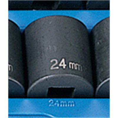 GRE2024M image(0) - Grey Pneumatic 1/2" Drive x 24mm Standard Socket
