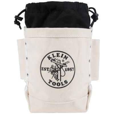KLE5416TFR image(0) - Klein Tools Tool Bag, Flame Resistant Bolt Bag, No. 4 Canvas, 5 x 10 x 9-Inch