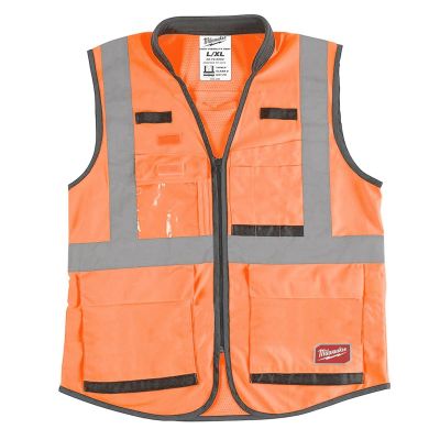 MLW48-73-5052 image(0) - Milwaukee Tool Hi Vis Orange Prfrm Sfty Vest-L/XL