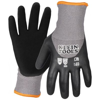 KLE60837 image(0) - Klein Tools Winter Knit Dipped Gloves, Cut Level A1, Touchscreen, X-Large