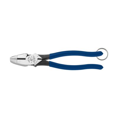KLED2139NETT image(0) - Klein Tools Pliers, High-Leverage Side Cutters, Tether Ring