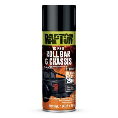 UPO4900 image(0) - U Pol Products RAPTOR 1K Roll Bar & Chassis Gloss Black 10oz