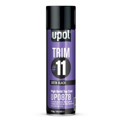 UPO0878 image(0) - U Pol Products Trim #11 UP0878 High Build Top Coat, 450 mL Aerosol Can, Stain Black, 48.4 sq-ft/Unit Coverage