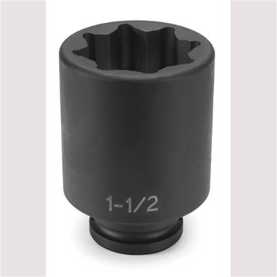 GRE3548SD image(0) - Grey Pneumatic 3/4" Drive x 1-1/2" Deep - 8 Point Socket
