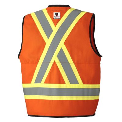 SRWV2540750U-XL image(1) - Pioneer FR Tech ARC Rated Surveyor Safety Vest - Color: Hi-Vis Orange - ANSI/ISEA 107-2020 Class 1 Type O - Size: XL