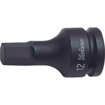 KKN14012M-60-4 image(0) - Ko-ken USA 14012M.60-4 1/2 Sq. Dr. Bit Socket 4mm Hex Length 60mm