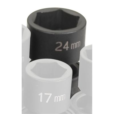 GRE2024UM image(0) - Grey Pneumatic 1/2" Drive x 24mm Standard Universal Socket