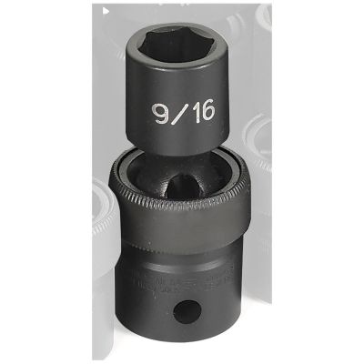 GRE2018U image(0) - Grey Pneumatic 1/2" Drive x 9/16" Standard Universal Socket
