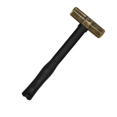 KLE7HBRFRH04 image(0) - Klein Tools Brass Sledge Hammer, FGL Rubber Grip, 4-Pound